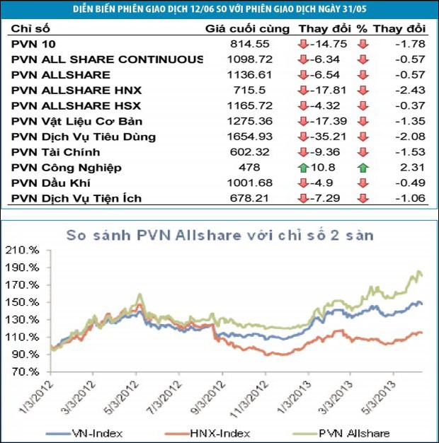 PVN- Index cùng nhịp với thị trường